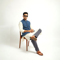 Blue Check Cotton Jacket