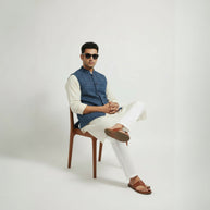 Blue Check Cotton Jacket