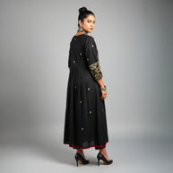 Black Jamdani Cotton Dress