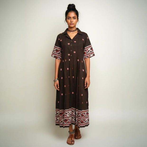 Black Handloom Cotton Dress
