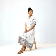 White Handloom Cotton Dress
