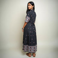 Black Handloom Cotton Dress