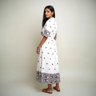 White Handloom Cotton Dress