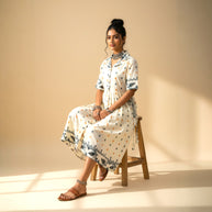 Offwhite Handloom Cotton Dress