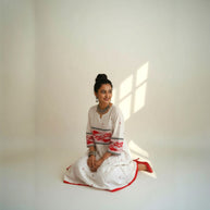 White Jamdani Cotton Dress