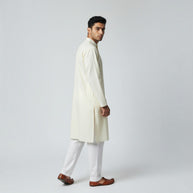 Cream Chikankari Cotton Kurta