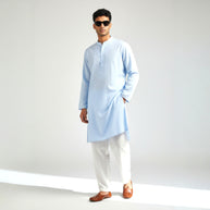 Light Blue Chikankari Cotton Kurta