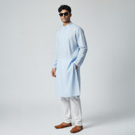 Light Blue Chikankari Cotton Kurta