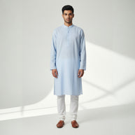 Light Blue Chikankari Cotton Kurta