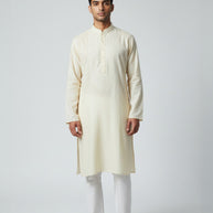 Cream Chikankari Cotton Kurta