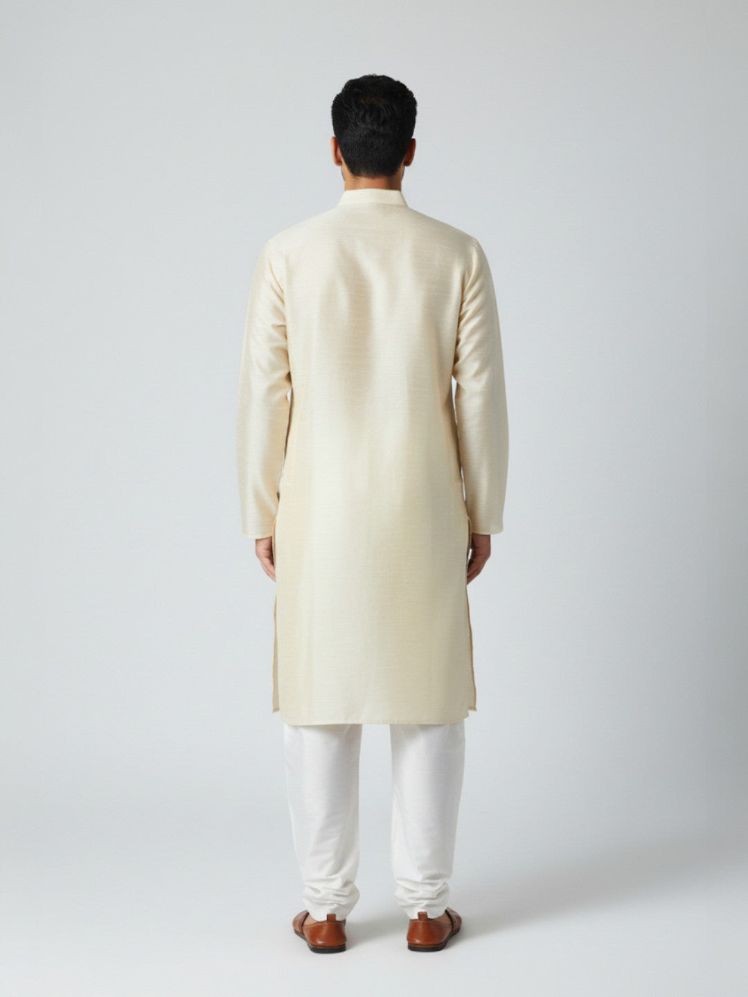 Cream Chikankari Cotton Kurta