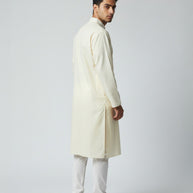 Cream Chikankari Cotton Kurta
