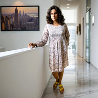 Vistara Handblock Cotton Short Dress