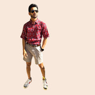 Artsy Hand Block Print Mens Shirt