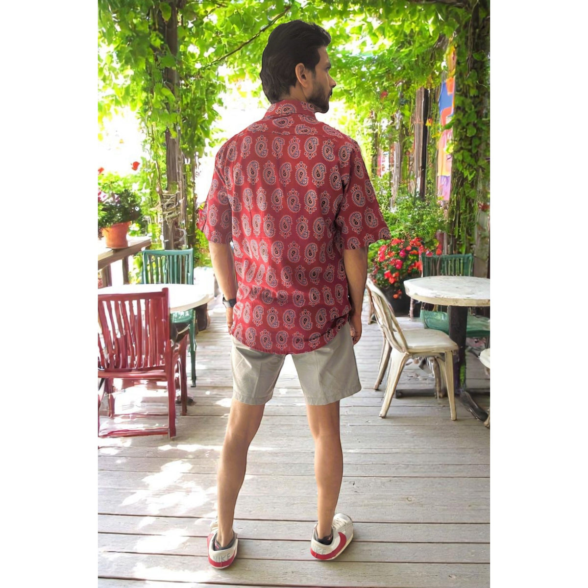 Artsy Hand Block Print Mens Shirt