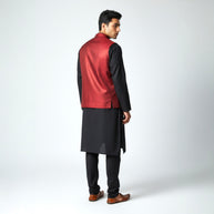 Maroon Modal Silk Jacket