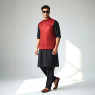 Maroon Modal Silk Jacket