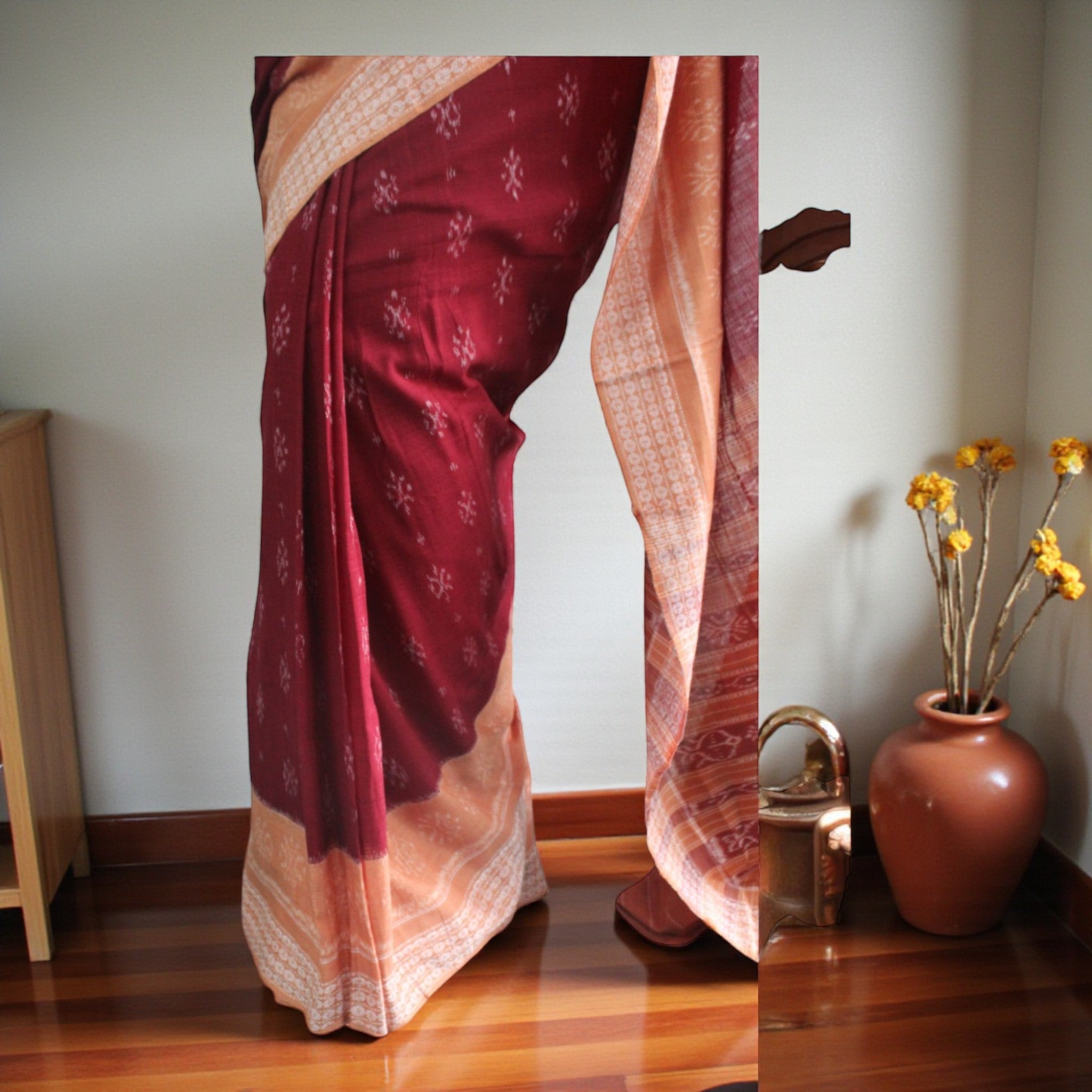 Traditional Handwoven Sambalpuri Cotton Saree