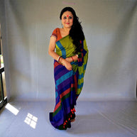 Multi Handloom Cotton Saree