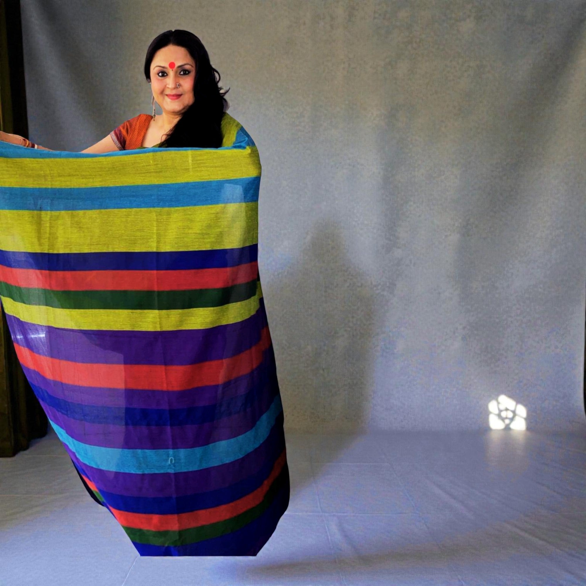 Multi Handloom Cotton Saree