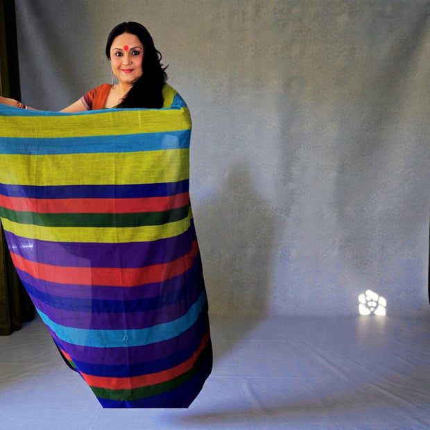 Multi Handloom Cotton Saree