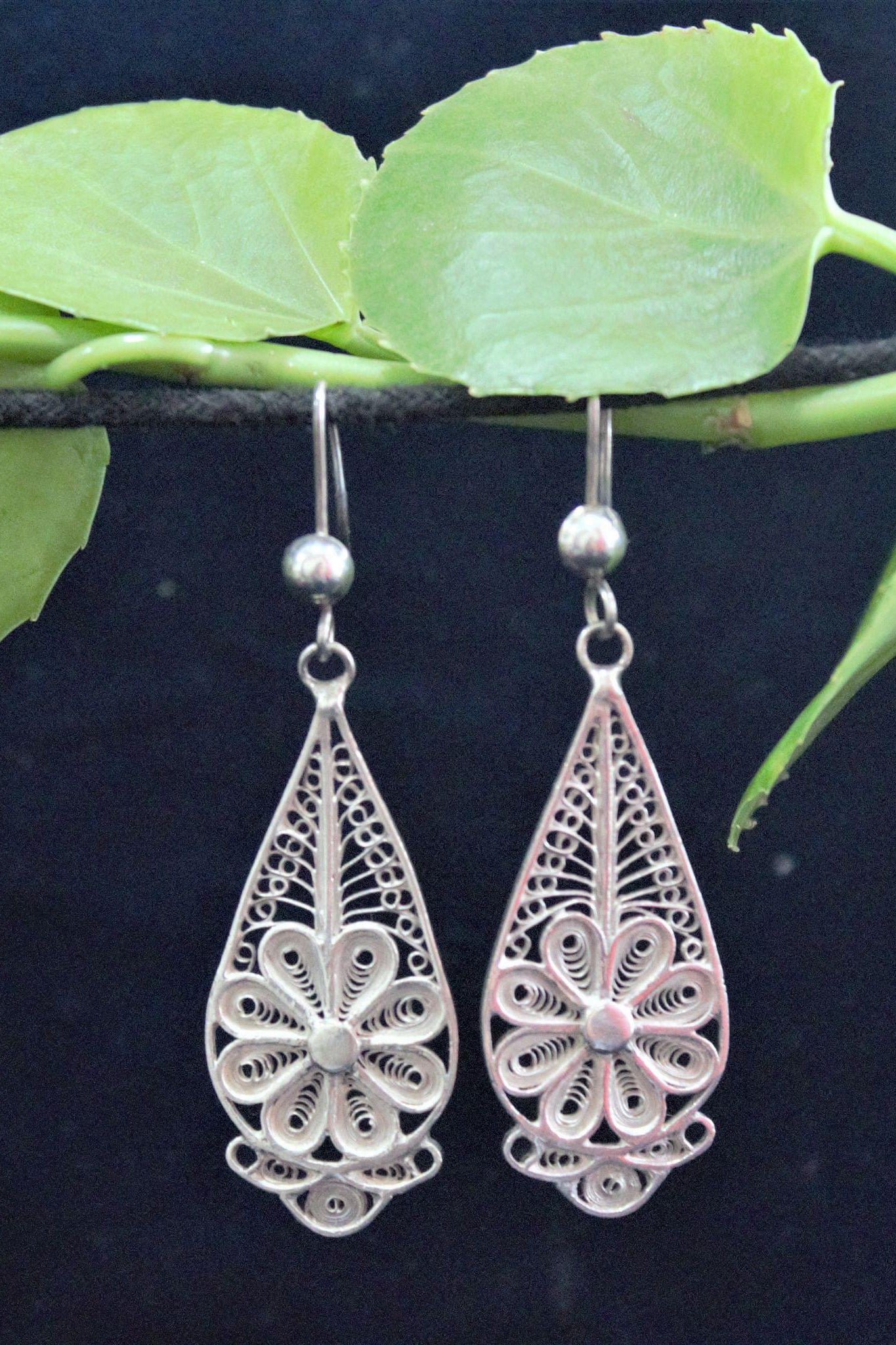 Buckeye Silver Filigree Buckeye Earrings