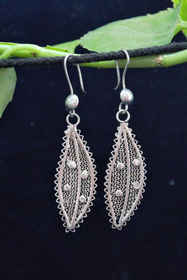 Elm Silver Filigree  Earrings Oxidised