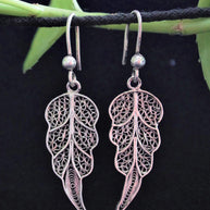 Hazel Silver Filigree Earrings Oxidised