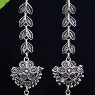 Oxidised Silver Filigree Traditional Floral Kaanphool