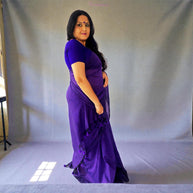 Purple Handloom Cotton Saree