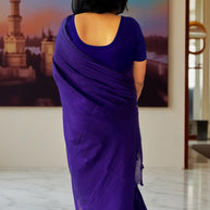 Purple Handloom Cotton Saree