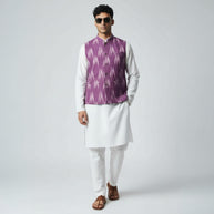 Purple Ikat Cotton Jacket