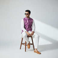 Purple Ikat Cotton Jacket