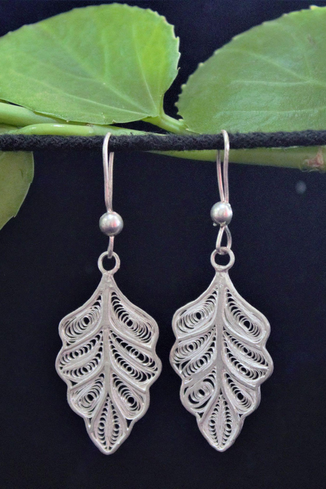Birch Silver Filigree Earrings