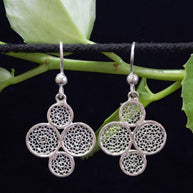 Dreamcatcher Silver Filigree Earrings