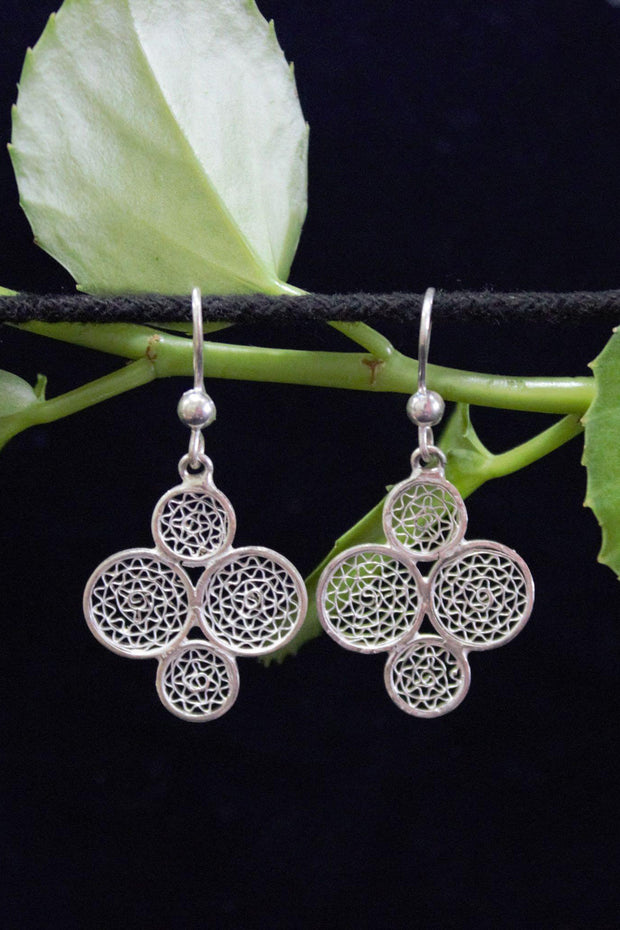 Dreamcatcher Silver Filigree Earrings