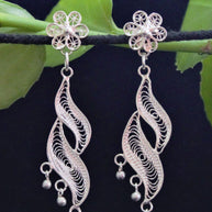 Entwine Silver Filigree Stud Earrings
