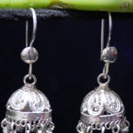 Petal Teensy Weeny Silver Filigree Jhumki