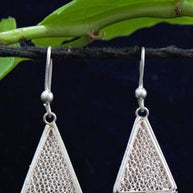 Pyramid Silver Filigree Jhumki
