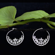 Tiara Bali Silver Filigree Earrings