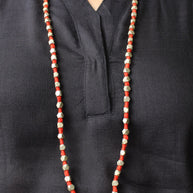 Traditional Dhokra Brass Beads Long Necklace