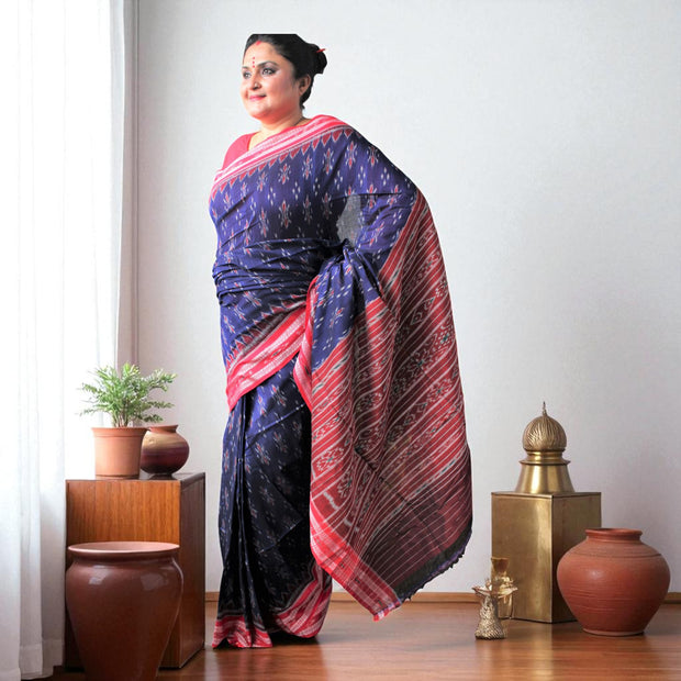 Traditional Handwoven Sambalpuri Cotton Saree