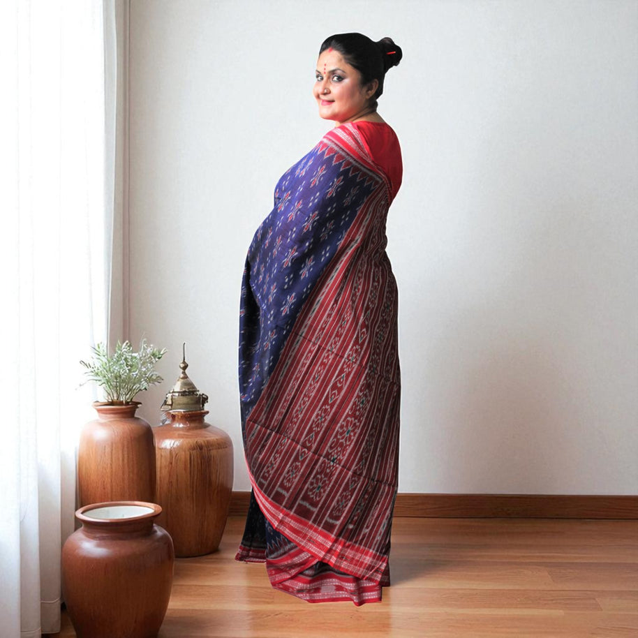 Traditional Handwoven Sambalpuri Cotton Saree