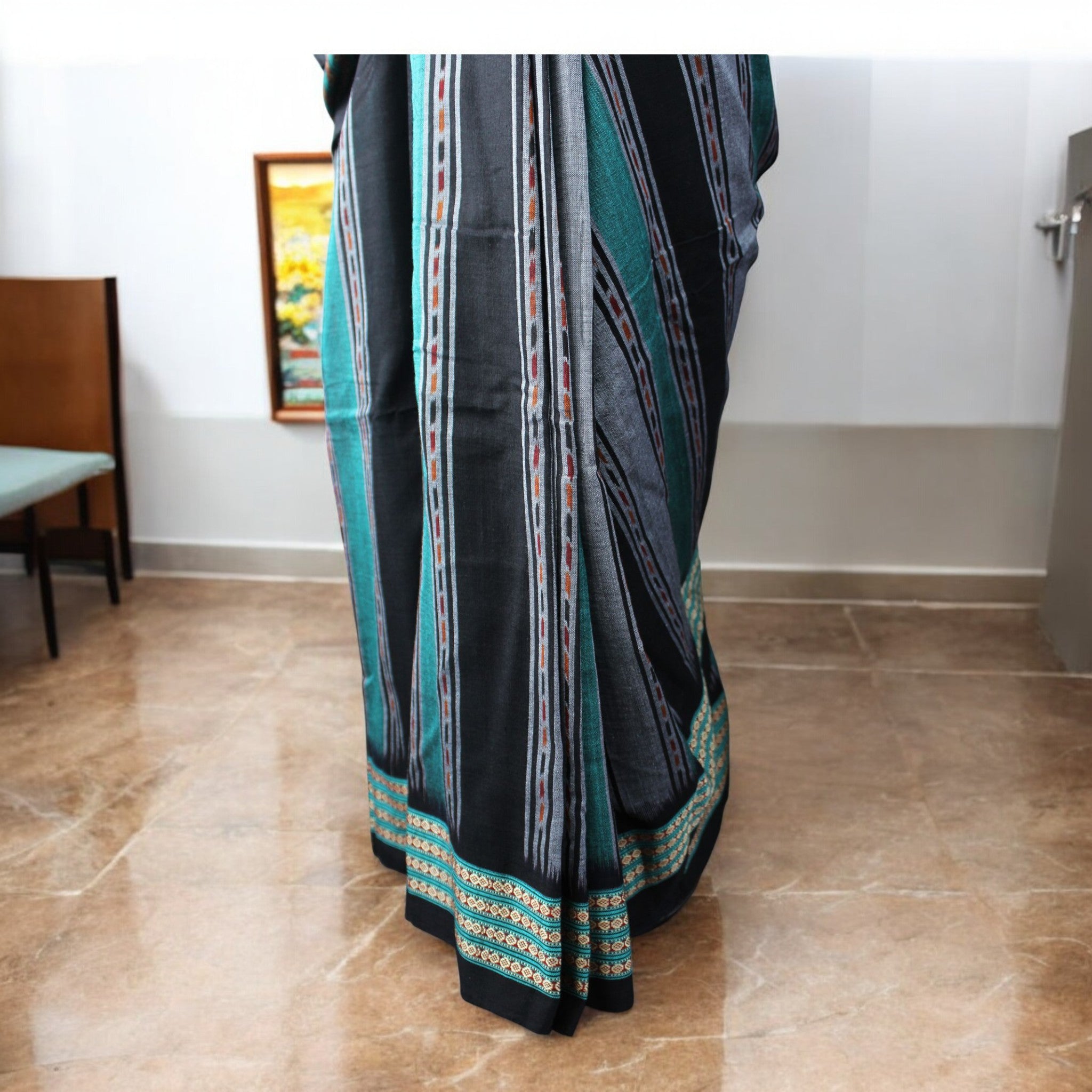 Traditional Handwoven Sambalpuri Cotton Saree