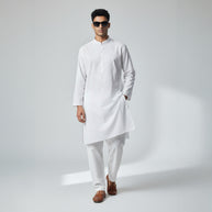 White Chikankari Cotton Kurta