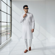 White Chikankari Cotton Kurta