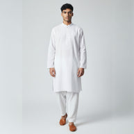 White Chikankari Cotton Kurta