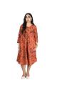 RustWeave Handwoven Cotton Flared Dress