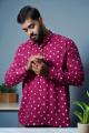 Magenta Bandhani Cotton Shirt
