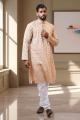 Beige Bliss Bandhani Cotton Kurta 